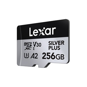 Lexar Professional SILVER PLUS 256GB U3 A2 V30 MicroSDXC สำหรับกล้อง โดรน แท็บเล็ต โทรศัพท์มือถือ และอื่นๆ - Product Image 2