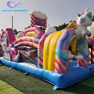 Casa de Brinco Comercial de Alta Calidad con Tobogán, Inflable, con Obstáculos, en Venta - Product Image 2