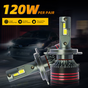 Đèn pha <span class=keywords><strong>LED</strong></span> M8 Pro 120W chống nước tiêu chuẩn IP68, đèn pha <span class=keywords><strong>LED</strong></span> H4 chuyên nghiệp cho ô tô, khuyến mãi nóng - Product Image 2