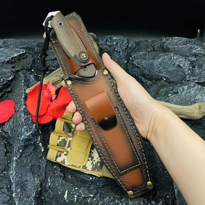 มีดพกพาคุณภาพสูง ML C8 ปรับแต่งได้ ใบมีดเหล็ก ด้ามไม้ ปลอกพลาสติก OEM หนัง สำหรับมีด EDC ต่อสู้ - Product Image 5