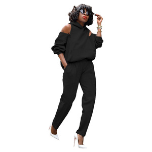 Fall Winter Ladies Long Sleeve Zipper Open Back Hoodie Suit Women Clothes Two 2 Piece <strong>Jogger</strong> Set <strong>Outfit</strong> Tracksuit Sweatsuit - Product Image 5