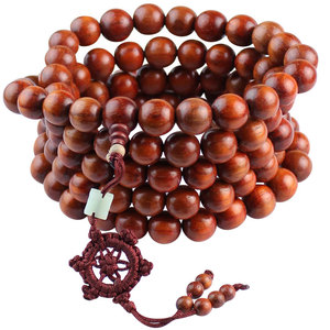 Rosewood Buddhist Prayer Bead <b>Bracelet</b> 108 Beads 10 12 15mm Tassel Design Unisex Gift Jewelry - Product Image 5
