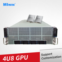 Serveur Barebone MIwin OEM ODM 4U 4090 GPU Neuf avec Double Processeur Intel Xeon de 4e/5e Génération, 11 Emplacements PCIe 5.0 X16, 8 Ports SATA, Serveur IA 4U 8GPU