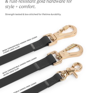 Laisse <span class=keywords><strong>pour</strong></span> <span class=keywords><strong>chien</strong></span> en PVC imperméable robuste personnalisée, collier, laisse <span class=keywords><strong>pour</strong></span> <span class=keywords><strong>chien</strong></span> mains libres avec revêtement TPU, <span class=keywords><strong>ceinture</strong></span> de taille <span class=keywords><strong>pour</strong></span> la course à pied et la marche - Product Image 2