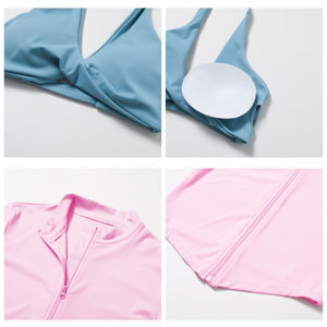Vente en gros de vêtements de <span class=keywords><strong>sport</strong></span> veste d'entraînement de course à glissière soutien-gorge de <span class=keywords><strong>sport</strong></span> dos nu 3 pièces ensembles de yoga et d'entraînement de gymnastique - Product Image 6