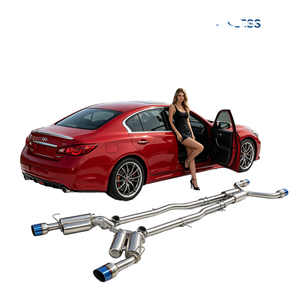 Sistema de Escape Trasero Universal <span class=keywords><strong>Fengcai</strong></span> Infiniti G37 3.7 G37X de Acero Inoxidable Pulido Espejo de 1.5mm de Grosor con Dos Puntas Azules 2010-2021 - Product Image 1