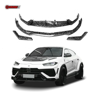 สปลิตเตอร์หน้าคาร์บอนแห้งแบบ 1016 สไตล์ Lamborghini Urus S Performante ผลิตด้วยเทคนิค Autoclave Pre Preg พร้อมใบมีดตรงกลาง - Product Image 1