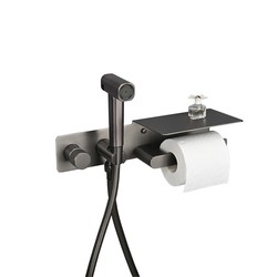 High-end Bidet Sprayer Set Tissue Holder Brass Wall Mount