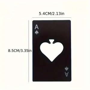 1pc Poker Shaped Steel <b>Beer</b> <b>Bottle</b> Opener, Outdoor Concealed Poker For Throwing Practice - Product Image 5