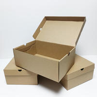 Caja de Zapatos Plegable de Cartón Corrugado Reutilizable y Portátil, Envío Exprés, Papel Kraft para Zapatos de Hombre y Mujer