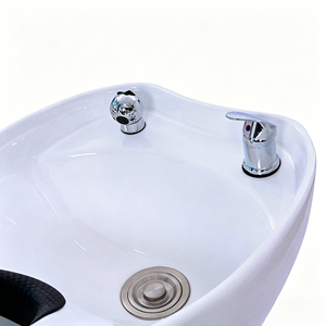 Muebles de Salón de Peluquería de Cuero Sintético, Sillón Reclinable y Portátil con Lavabo para Lavar el Cabello, para Uso en Hoteles y Salones - Product Image 5