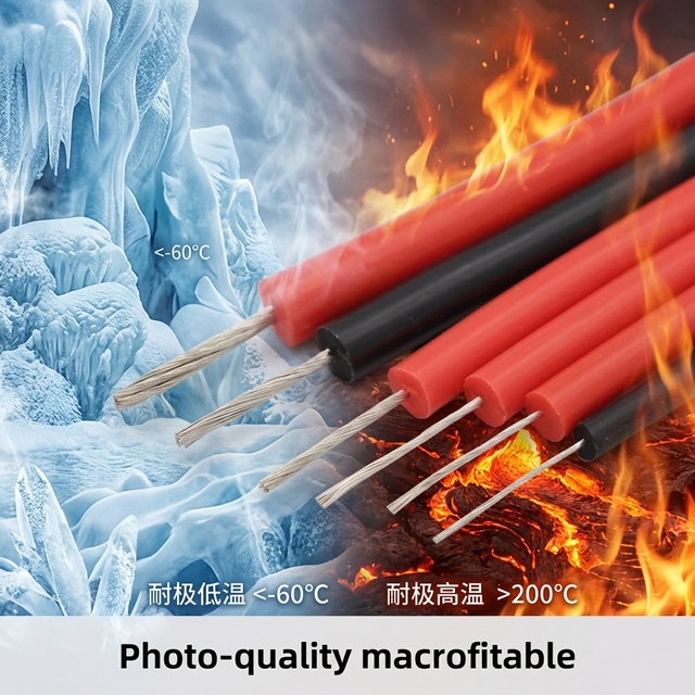600V 12AWG Ultra Flexible Stranded Electric Silicone Rubber Cable with 0.08mm Bare Copper Wire
