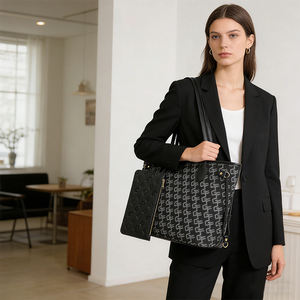 Bolso Tote de Moda para Mujer, Gran Capacidad, Bolso de Hombro, Estilo de Diseñador, Bolso Tote de Trabajo con Bolsa a Juego - Product Image 1