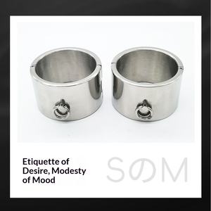 Collier, menottes et attaches pour les <span class=keywords><strong>pieds</strong></span> en acier inoxydable, jouet sexuel pour adultes, alternative métallique, épaissi, interactif, <span class=keywords><strong>esclave</strong></span> de chien - Product Image 2