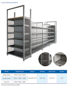 Estantería de góndola de supermercado de tienda minorista de doble cara de alta calidad para estantes de Farmacia de tienda - Product Image 6