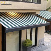 Auvent de porte et fenêtre rétractable et pliable en alliage d'aluminium à fixation murale, auvent de balcon, auvent de pluie, design moderne et luxueux, télécommande