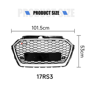 Grille avant de voiture Yinhua Professional Factory Silver Frame 17-20 A3 S3 RS3 <span class=keywords><strong>2017</strong></span> sans logo - Product Image 3