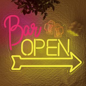 Bar open neon indoor hanging ambient light party shop <b>sign</b> wall decoration light entrance indicator light luminous <b>sign</b> custom - Product Image 6