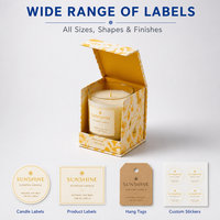 Boîte cadeau personnalisée pour bougies avec couvercle et base, estampage à chaud, emballage de luxe pour fêtes et mariages, fournisseur de détail, tiroir