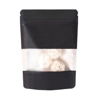 Doypack de feuille d'aluminium zip-lock refermable de couleur mate debout sacs de pochette d'emballage de stockage des aliments avec fenêtre transparente