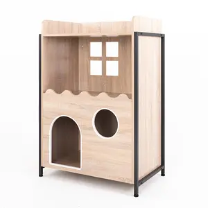 Casa de madera para perros y gatos, muebles para el hogar - Product Image 5