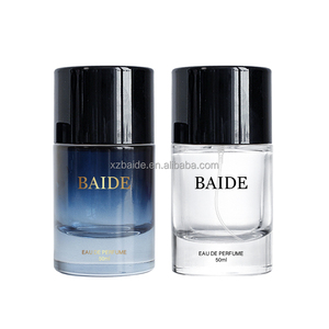 Flacon de parfum en verre de luxe personnalisé, transparent, rond, avec pompe à pression, 50 ml, 100 ml, avec boîte - Product Image 3