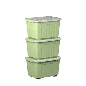 42L फ़ैक्टरी मूल्य गृह संगठन आइटम हैडल्स प्लास्टिक कंटेनर भंडारण बॉक्स आयोजक अलमारियाँ के साथ खाली बाल्टी