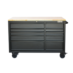 Armoire à outils 132 cm, 10 tiroirs, en acier au carbone durable, noire, garantie 2 ans, rangement d'atelier pour mécanicien, garage, OEM - Product Image 2