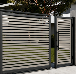 Portail de jardin moderne minimaliste en aluminium thermolaqué, portail coulissant électrique pour entrée principale de villa - Product Image 1