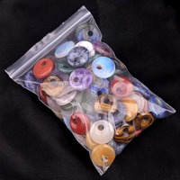 Pendentif AsVrai U 20 mm en pierre naturelle de cristal d'agate, forme cercle à trou partiel, pour la fabrication de bijoux, accessoires de collier DIY