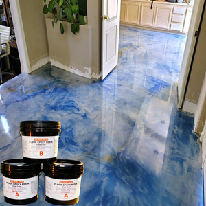 Vernice Epossidica Autolivellante Metallizzata per Pavimenti, Effetto Marmo, Ecologica, Antiscivolo, Resistente all'Usura, Facile da Applicare, Alta Lucentezza - Product Image 1