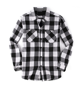 <span class=keywords><strong>Camicia</strong></span> da <span class=keywords><strong>Uomo</strong></span> in Flanella di Cotone <span class=keywords><strong>a</strong></span> <span class=keywords><strong>Quadri</strong></span>, Antipiega, Monopetto, Casual, Manica Lunga, Autunno Inverno, Stile Europeo Americano, Produzione OEM - Product Image 4