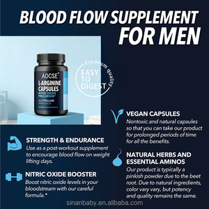 แคปซูลแอล-อาร์จินีนเสริมสมรรถภาพสำหรับผู้ชาย แบรนด์ส่วนตัว ช่วยเสริมกรดอะมิโน ไนตริกออกไซด์ สำหรับการบำรุงหลอดเลือดและเพิ่มความแข็งแกร่ง 60 แคปซูล - Product Image 2
