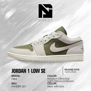 Air Jordan 1 Low 'Medium Olive' Chaussures de style tendance pour la marche, baskets de basketball Jordan - Product Image 6