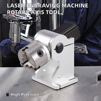 Nouvelle machine de gravure laser haute précision à axe rotatif, machine de marquage à fibre optique, table d'outillage à mandrin 80, plateau de gravure