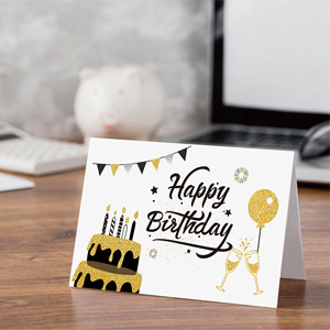 6pcs/bag Ins Birthday Cake Creative Kids Florist Birthday Wishes Simple Message Greeting <strong>Card</strong> - Product Image 4