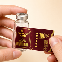 Étiquettes autocollantes holographiques imperméables en PET personnalisées pour flacons de 3 ml et 10 ml
