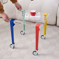 Pieds de table à pince colorés, réglables sans perçage, modernes, multicolores, pour table d'appoint de salon