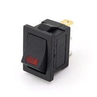 Interrupteur à bascule lumineux KCD1 20A à courant élevé avec indicateur LED 15*21mm pour contrôle de puissance bateau