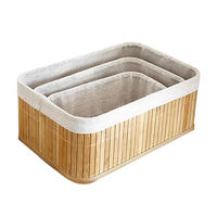 Panier de rangement en bambou tressé écologique Bobai Vintage - Organisateur multifonctionnel pour la maison et le bureau