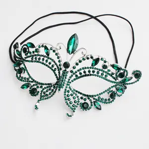 Rhinestone Luxury Laser Die Cut Venetian High Quality Metal Butterfly Masquerade MaskParty Halloween Masks