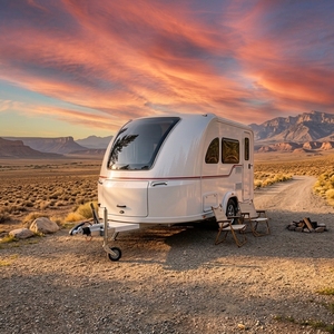 <span class=keywords><strong>Roulotte</strong></span> <span class=keywords><strong>in</strong></span> Alluminio Trainabile per Campeggio e Viaggi All'aperto - Product Image 1