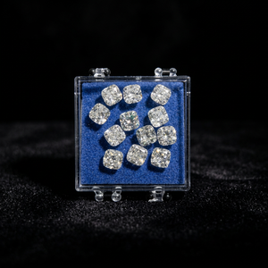พลอยขาวทรงแฟนซีคัชชั่นคัต คุณภาพพรีเมียม ผลิตด้วยวิธี CVD HPHT  รับรองโดย IGI สำหรับงานประดิษฐ์ระดับไฮเอนด์ โดย IKYRAA JEWELS - Product Image 4