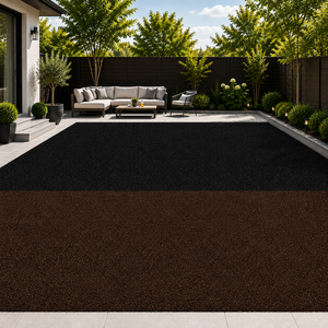 Césped Artificial Bicolor Negro y Marrón para Jardín, Patio Trasero, Paisajismo - Product Image 6