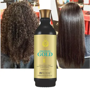 Formaldehyde Free Keratin Gold Hair Treatment Rich Complex of Proteins Super shiny Soft Straight for all hair types