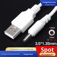 Câble audio USB DC3.5 1.35m, blindage en PVC, pour appareil photo, téléphones mobiles, ordinateur, lampe anti-moustiques, petit ventilateur, connecteur 3.5mm
