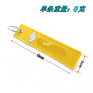 Llavero de bordado tejido con logotipo de coche de marca Jet Tag tejido de tela de precio barato de fábrica de China - Product Image 4