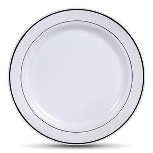 <span class=keywords><strong>100</strong></span> Pack 7.5 pouces personnalisé mariage jetable en <span class=keywords><strong>plastique</strong></span> or rose jante assiette fête mariage ensemble <span class=keywords><strong>de</strong></span> vaisselle - Product Image 6
