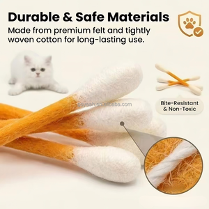 Jouets à mâcher géants pour <span class=keywords><strong>chat</strong></span> en coton, avec herbe à <span class=keywords><strong>chat</strong></span> pour soulager l'anxiété - Product Image 2