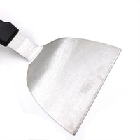 Spatules en acier inoxydable Spatules grattoir à crêpes Spatules tourneur pour Teppanyaki Grill extérieur BBQ Cuisson